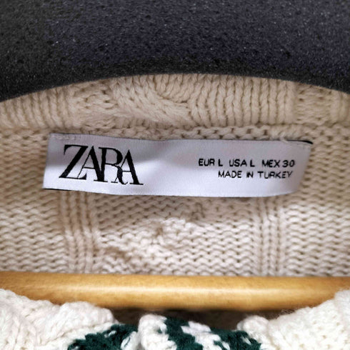 ザラ ZARA セーラーカラーケーブルニット レディース JPN:L