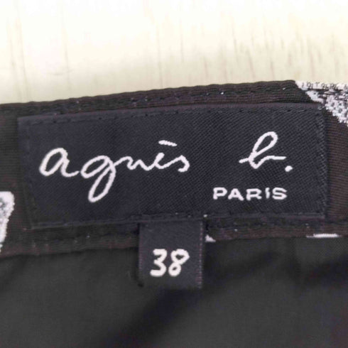 アニエスベー agnes b. PARIS キツネ 総柄 タイトスカート レディース JPN:38