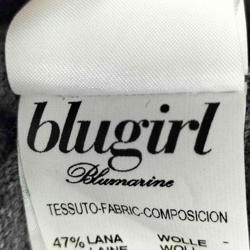 ブルーガール Blugirl イタリア製 プリーツ切替 ボートネックニットワンピース レディース EUR:40