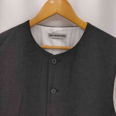 イッセイミヤケメン ISSEY MIYAKE MEN 00SS 銀タグ レーヨン 中綿 パデッド クルーネック 6B ベスト メンズ JPN:3