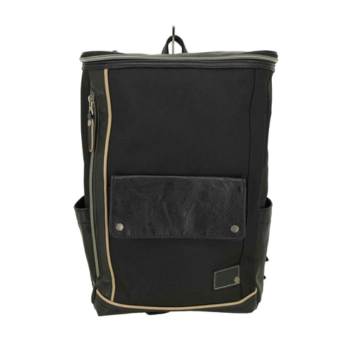 ムスタッシュ MOUSTACHE レザー切替 大容量 スクエア型 リュック メンズ