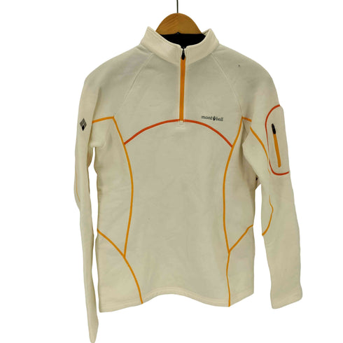モンベル mont bell 裏フリース ロゴ刺繍ハーフジップトップス レディース JPN:M