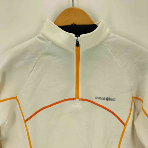 モンベル mont bell 裏フリース ロゴ刺繍ハーフジップトップス レディース JPN:M