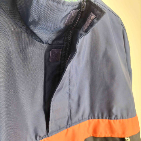 アイゾッド IZOD 90S 裏地フリース ハーフジップ ドローコード アノラック ジャケット メンズ import:L