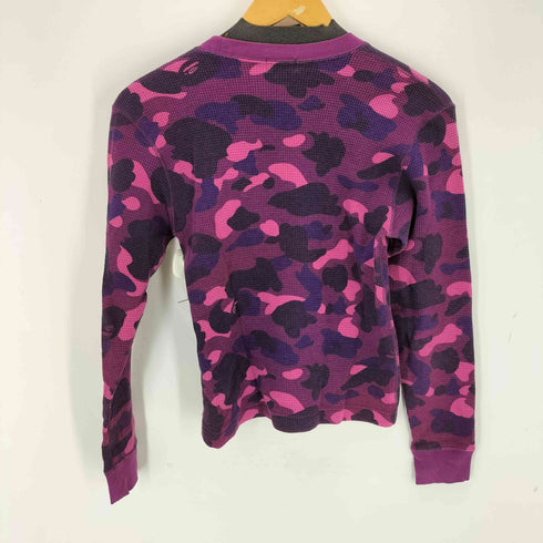 アベイシングエイプ A BATHING APE カモ柄 L/Sサーマルカットソー Y2K レディース TALL