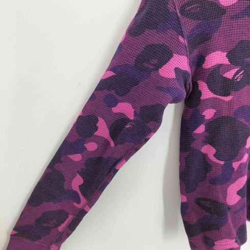 アベイシングエイプ A BATHING APE カモ柄 L/Sサーマルカットソー Y2K レディース TALL