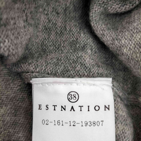 エストネーション ESTNATION カシミヤ100% クルーネックニットカーディガン 金ボタン レディース JPN:38