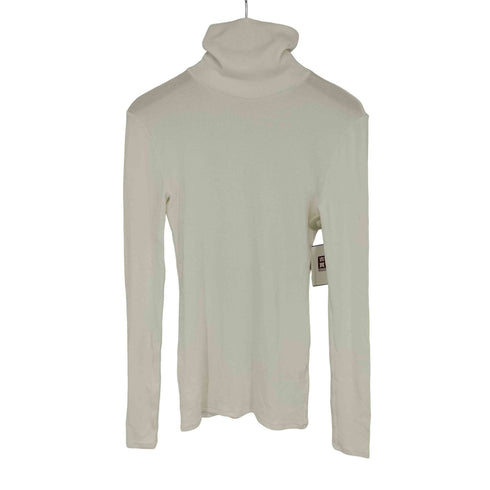 スリードッツ three dots Rib jersey l/s turtle top レディース S