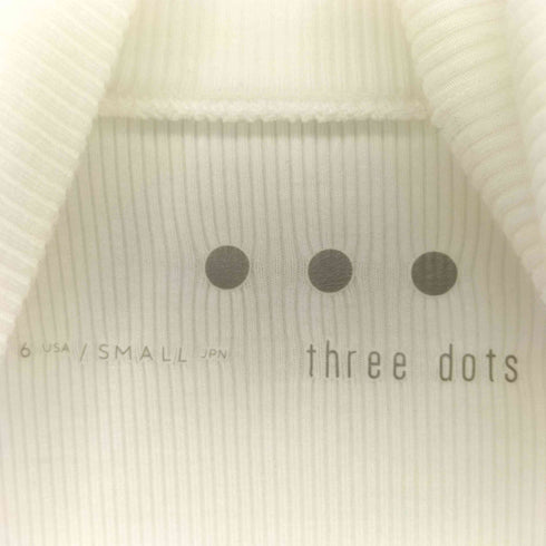スリードッツ three dots Rib jersey l/s turtle top レディース S