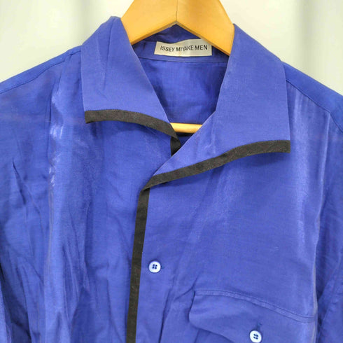 イッセイミヤケメン ISSEY MIYAKE MEN 96AW 銀タグ レーヨンナイロン 開襟 オープンカラー パジャマシャツ メンズ JPN:L
