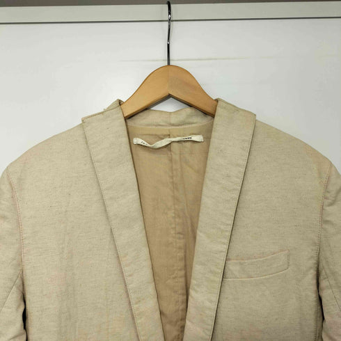 jantar mantar viator コットンリネン混 ボタンレスジャケット メンズ