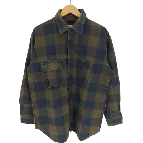 ポストオーバーオールズ POST OVERALLS 日本製 フラップポケット レギュラーカラー L/S フランネルシャツ メンズ import:M