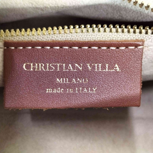 クリスチャンヴィラ CHRISTIAN VILLA MINI ハンドルバッグ レザー ミニ ボストン ショルダー バッグ レディース
