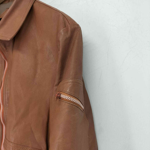 ジップアップレザージャケット レディース JPN:L