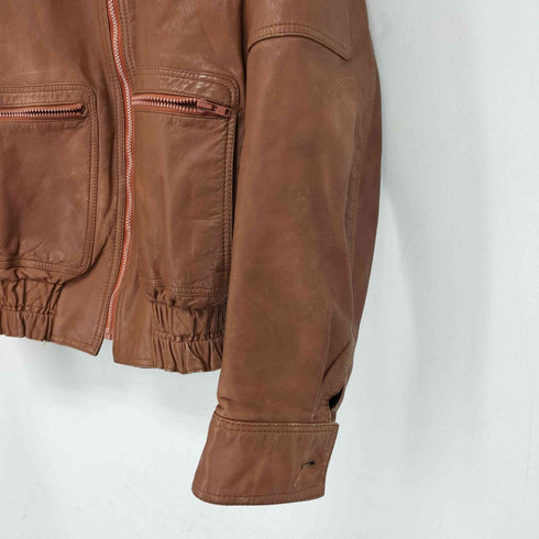 ジップアップレザージャケット レディース JPN:L