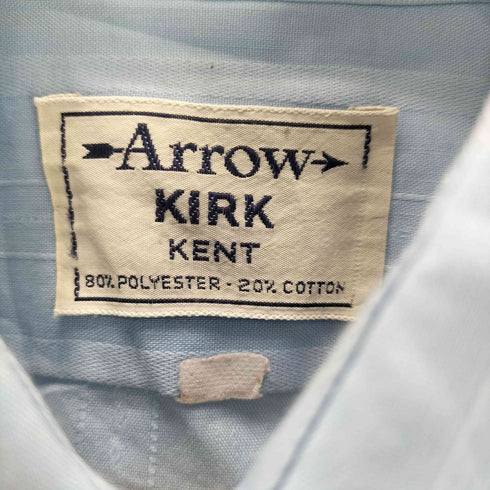 アロー ARROW 70S~80S KIRK KENT 襟芯 ポリコットン ストライプL/Sシャツ メンズ