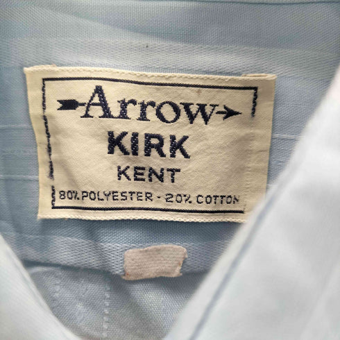 アロー ARROW 70S~80S KIRK KENT 襟芯 ポリコットン ストライプL/Sシャツ メンズ