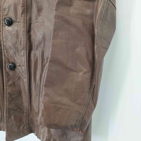 GENUINE LEATHER USA製 レザーカーコート メンズ US:40