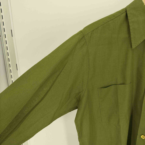 ペニーズタウンクラフト PENNEYS TOWNCRAFT 60-70s デカ襟 襟芯 両ポケ L/S シャツ メンズ import:M