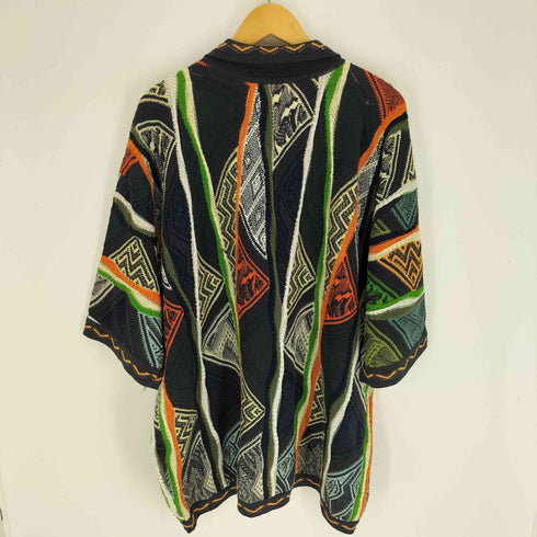 クージー COOGI 90-00S オーストラリア製 3Dニット クレイジーパターン S/S ニット ポロ シャツ メンズ 2X