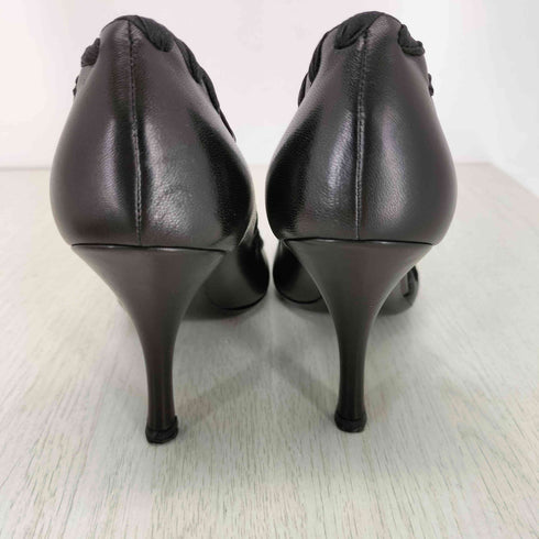 エンポリオアルマーニ EMPORIO ARMANI イタリア製 ステッチデザイン レザーヒールパンプス レディース 36 1/2