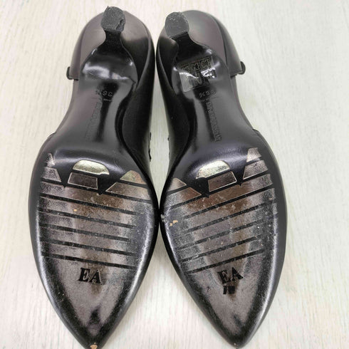 エンポリオアルマーニ EMPORIO ARMANI イタリア製 ステッチデザイン レザーヒールパンプス レディース 36 1/2