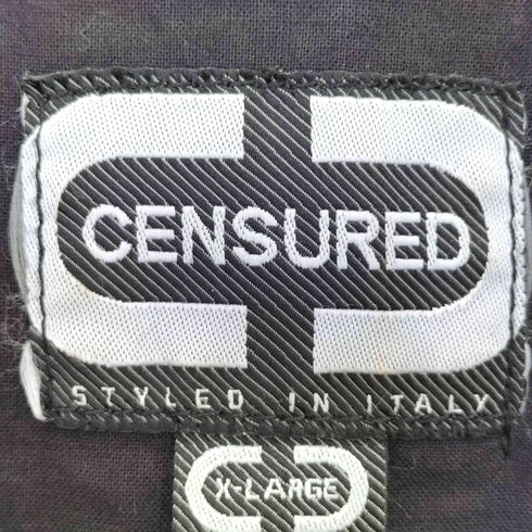 CENSURED イタリア製 ラムレザー リブ切替 ジップアップジャケット レディース import:XL