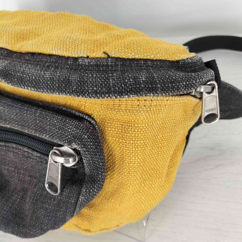 アルチザン ARTISAN USA製 リネン バイカラー ウエストポーチ ボディバッグ メンズ