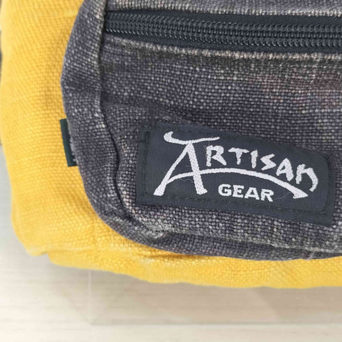 アルチザン ARTISAN USA製 リネン バイカラー ウエストポーチ ボディバッグ メンズ