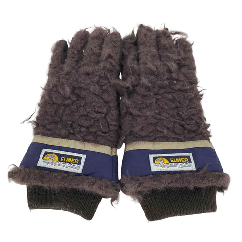 ELMER BY SWANY ロゴパッチ ボア 切替 手袋 メンズ JPN:S