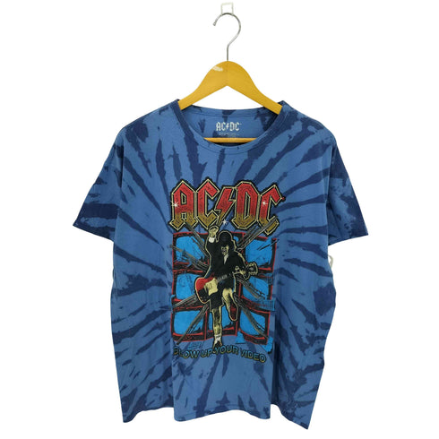 バンドプリント タイダイ染め クルーネックTシャツ メンズ import:L