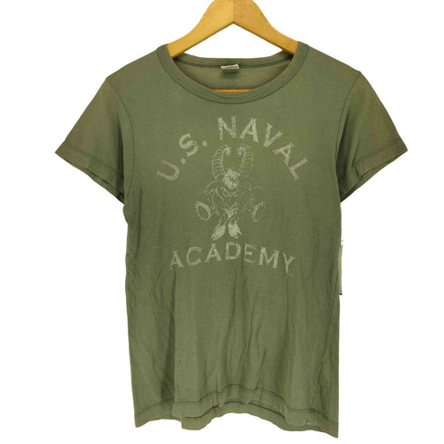 ビームス BEAMS U.S.NAVAL ACADEMY フロントプリントクルーネックTシャツ Y2K レディース S