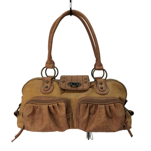 Y2K フェイクレザー ショルダーバッグ レディース