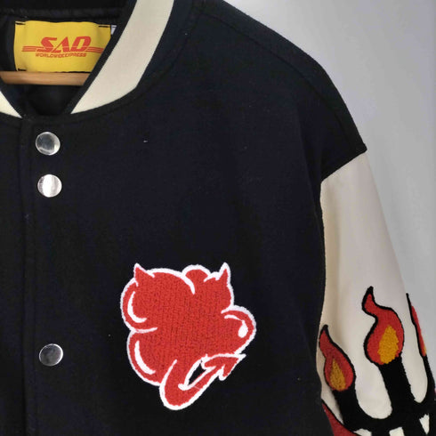 サルーテ SALUTE SAD EXPRESS ワッペン 刺繍 スタジャン メンズ import:L