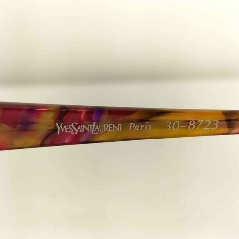 イヴサンローラン Yves Saint Laurent サイドYSLロゴ マーブルテンプル 眼鏡 レディース 53□16 137