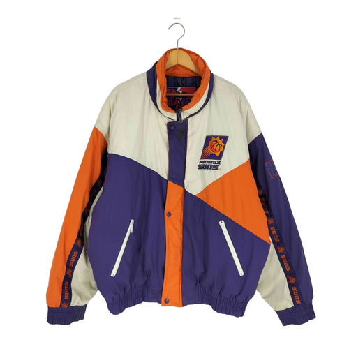 プロレイヤー PRO LAYER バスケットボールチームロゴ刺繍 裏地プリント マルチパターン 中綿ジャケット NBA メンズ import:XXL