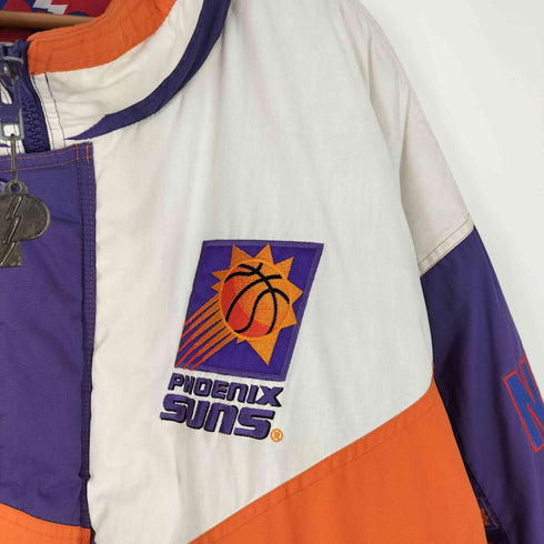 プロレイヤー PRO LAYER バスケットボールチームロゴ刺繍 裏地プリント マルチパターン 中綿ジャケット NBA メンズ import:XXL