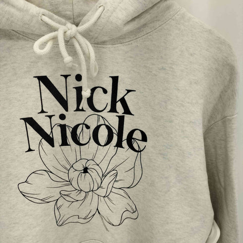 NICK NICOLE フラワープリント プルオーバーパーカー casual レディース