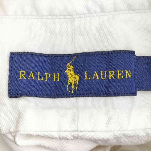 ラルフローレン RALPH LAUREN パール調ボタンクロップド L/S シャツ レディース import:XL