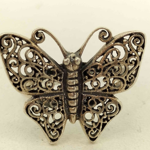 925刻印 バタフライ リング メンズ 15.5号