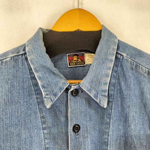 ベンデイビス BEN DAVIS 80-90S デニムカバーオールシャツ メンズ import:L