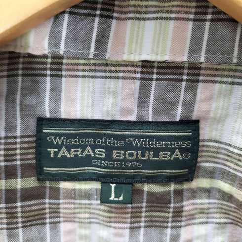 タラスブルバ TARAS BOULBA コンシールジップポケット マドラスチェック L/S シャツ メンズ import:L