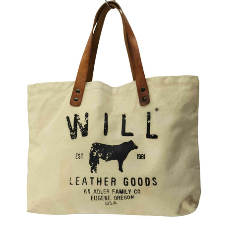 WILL LEATHER GOODS ステンシル プリント キャンバス トート バッグ メンズ
