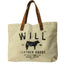 WILL LEATHER GOODS ステンシル プリント キャンバス トート バッグ メンズ