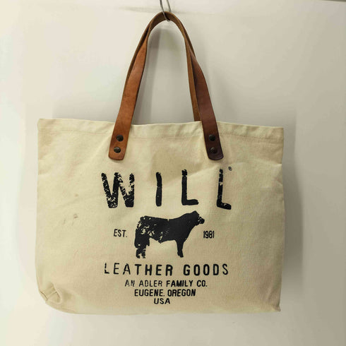 WILL LEATHER GOODS ステンシル プリント キャンバス トート バッグ メンズ