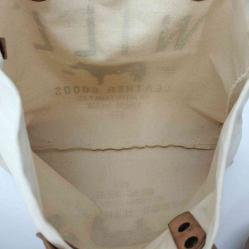 WILL LEATHER GOODS ステンシル プリント キャンバス トート バッグ メンズ