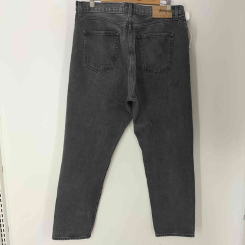 ステューシー Stussy USA製 5ポケット ボタンフライ ワイド テーパード ブラック デニム パンツ メンズ 34