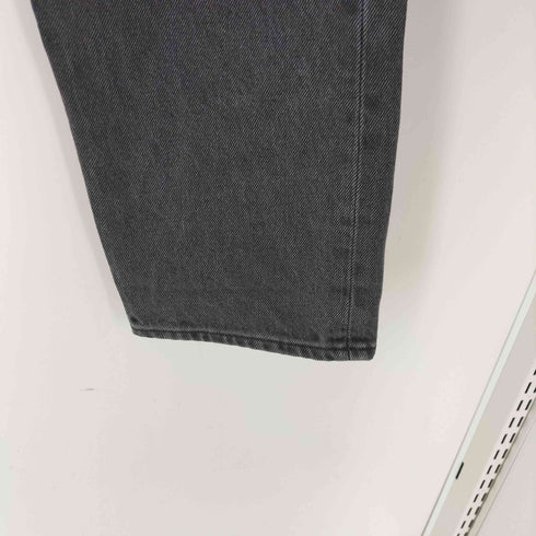 ステューシー Stussy USA製 5ポケット ボタンフライ ワイド テーパード ブラック デニム パンツ メンズ 34