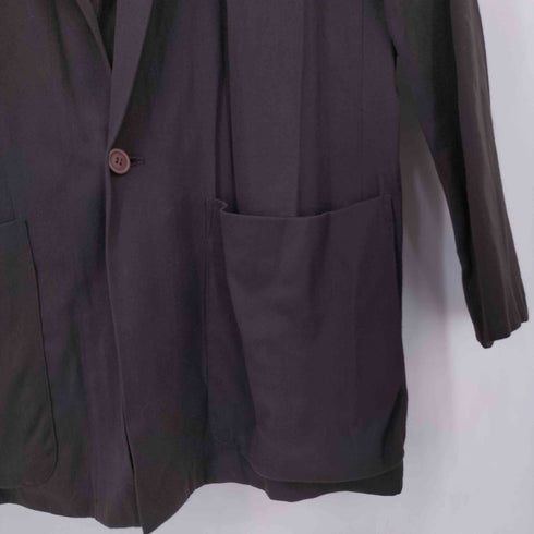 イッセイミヤケメン ISSEY MIYAKE MEN 80s 86年製 筆タグ ウールレーヨン レイヤード テーラードジャケット メンズ JPN:M