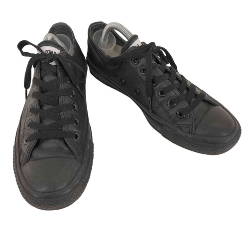 コンバースオールスター CONVERSE ALLSTAR OX BLACK MONOCHROME レザーローカットスニーカー メンズ JPN:24.5